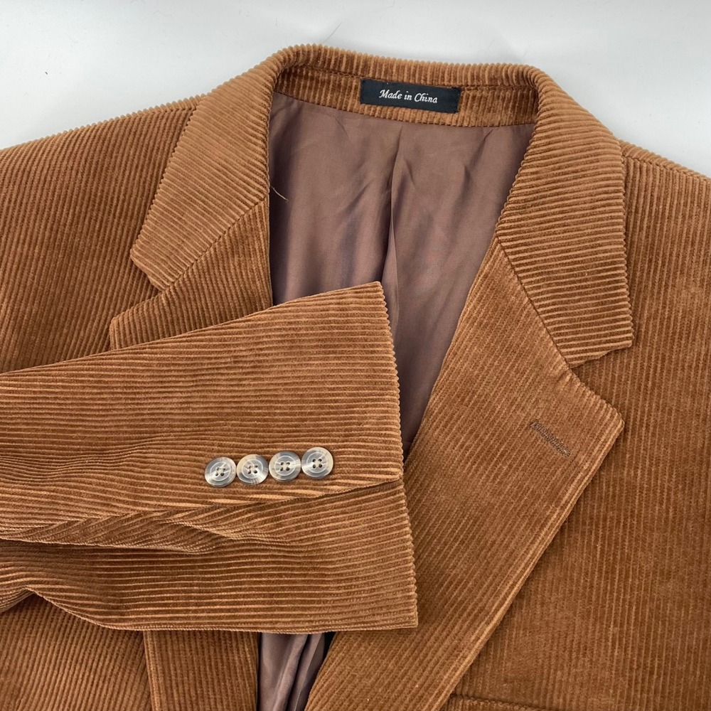 Lauren Ralph Lauren Men's Brown Corduroy Blazer Sport Coat Jacket 44L Cotton